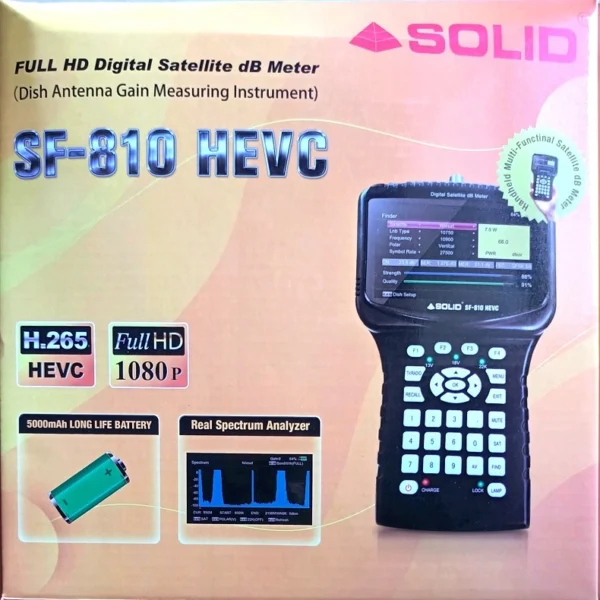 solid SF-810 HEVC Full HD Digital Satellite DB Meter